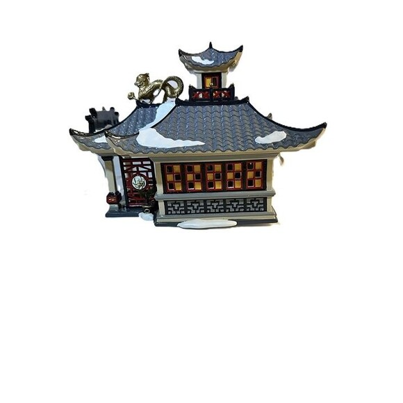 Dept 56 Snow Village The Lucky Dragon Restaurant Lighted Building Tested with Bo - Picture 10 of 11